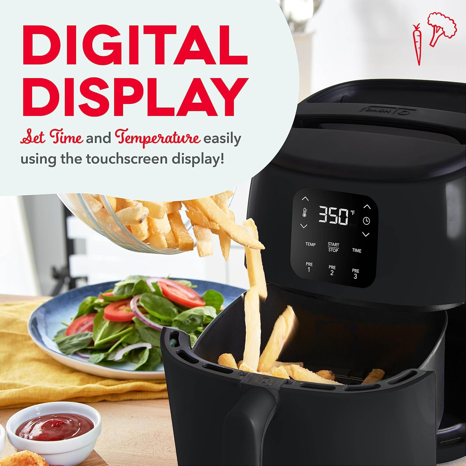 🍟 Compact Air Fryer — Fast, Crispy &amp; Guilt-Free Cooking