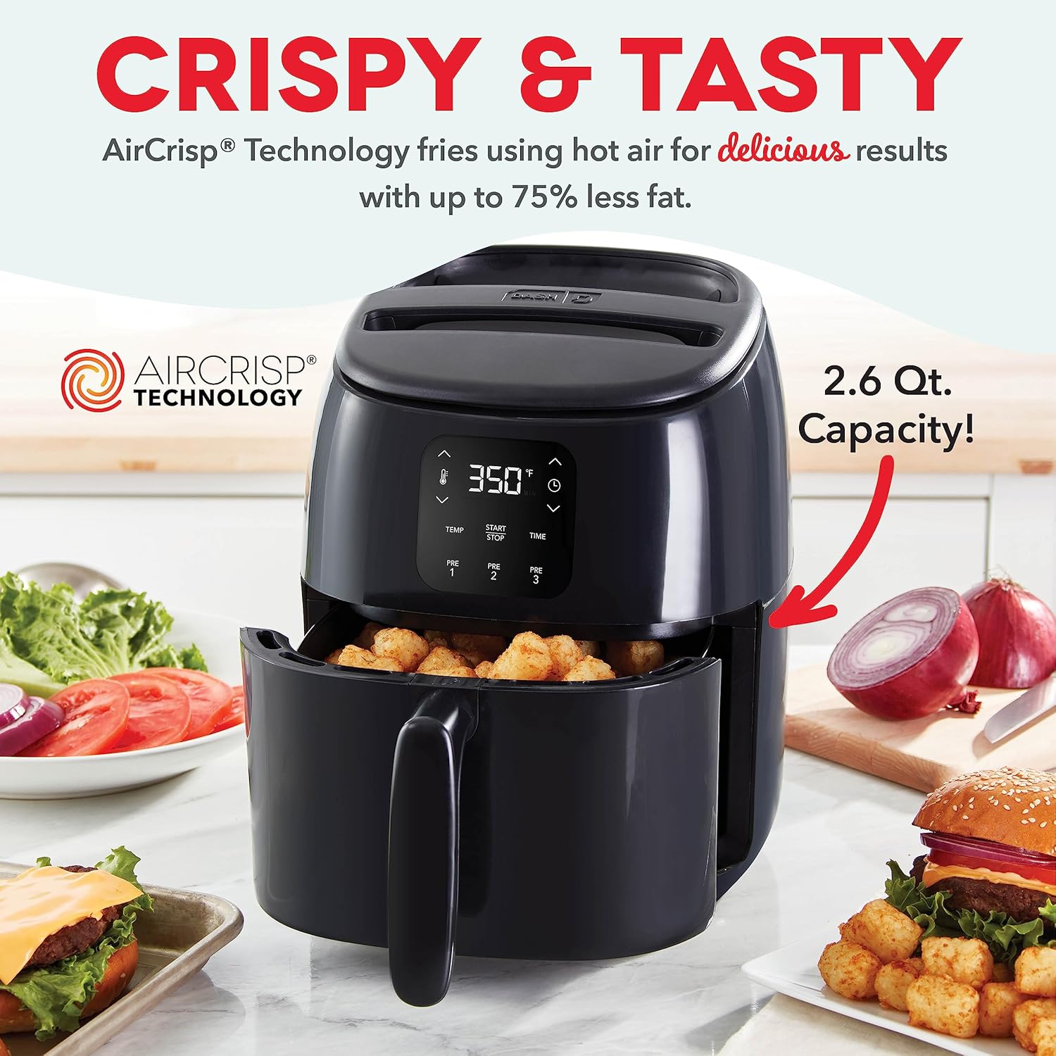 🍟 Compact Air Fryer — Fast, Crispy &amp; Guilt-Free Cooking