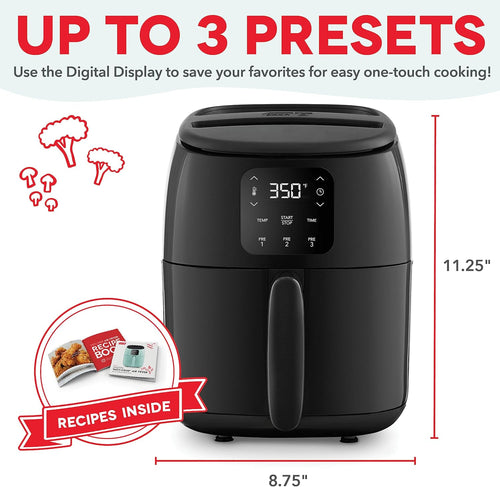 🍟 Compact Air Fryer — Fast, Crispy &amp; Guilt-Free Cooking