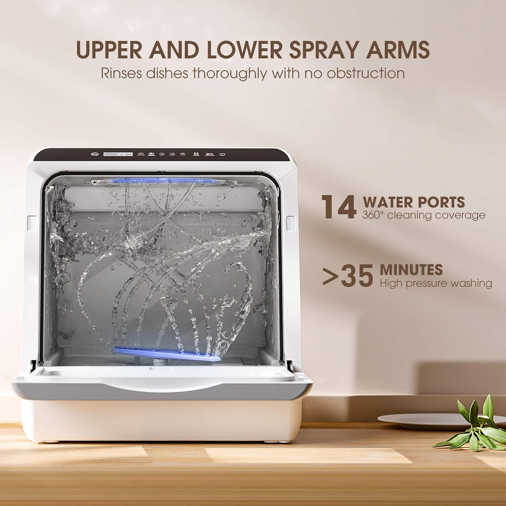 Compact Countertop Dishwasher — Small Size, Big Power